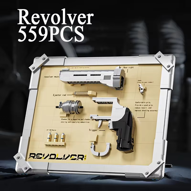 Model Kit Revolver - Bloques de Construcción MOC de Revólver
