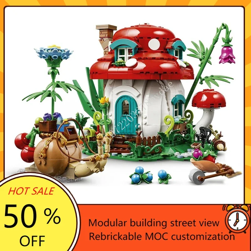 Model Kit House - 964 Piezas Casa de Hongos Modular
