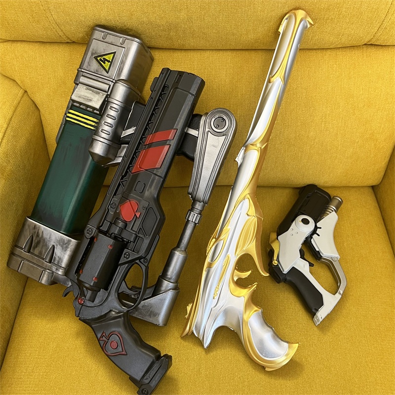 Pistolas doradas para Cosplay, - Model Kit Revolver reseña y precio